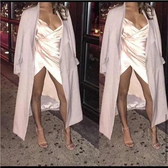 NWT House of CB Arno Waterfall Trench Coat